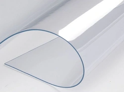 Clear 20 mil double-polished PVC vinyl swatch